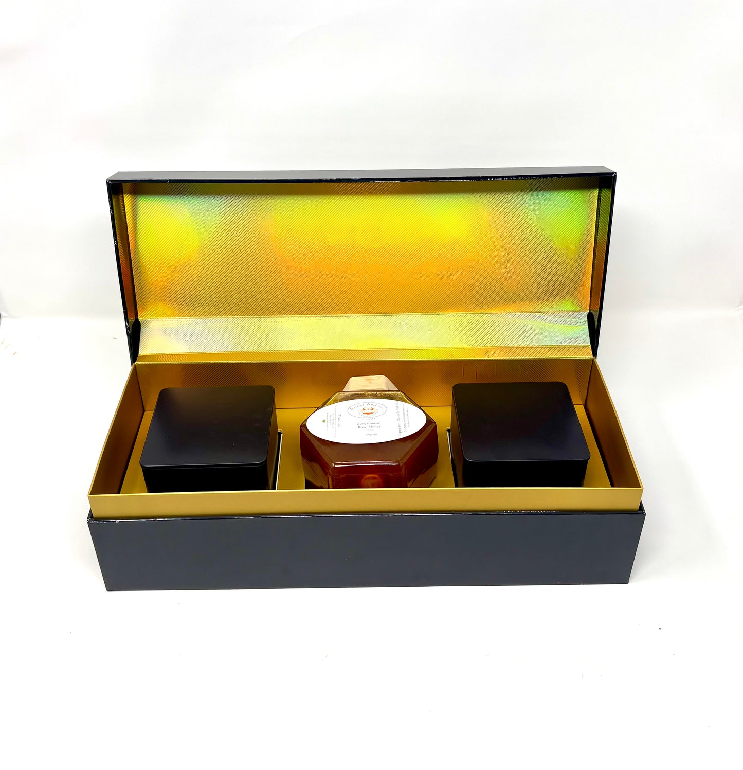 Royal Amber Honey + 2 teas (pure) box (Please pick 2 teas +honey
