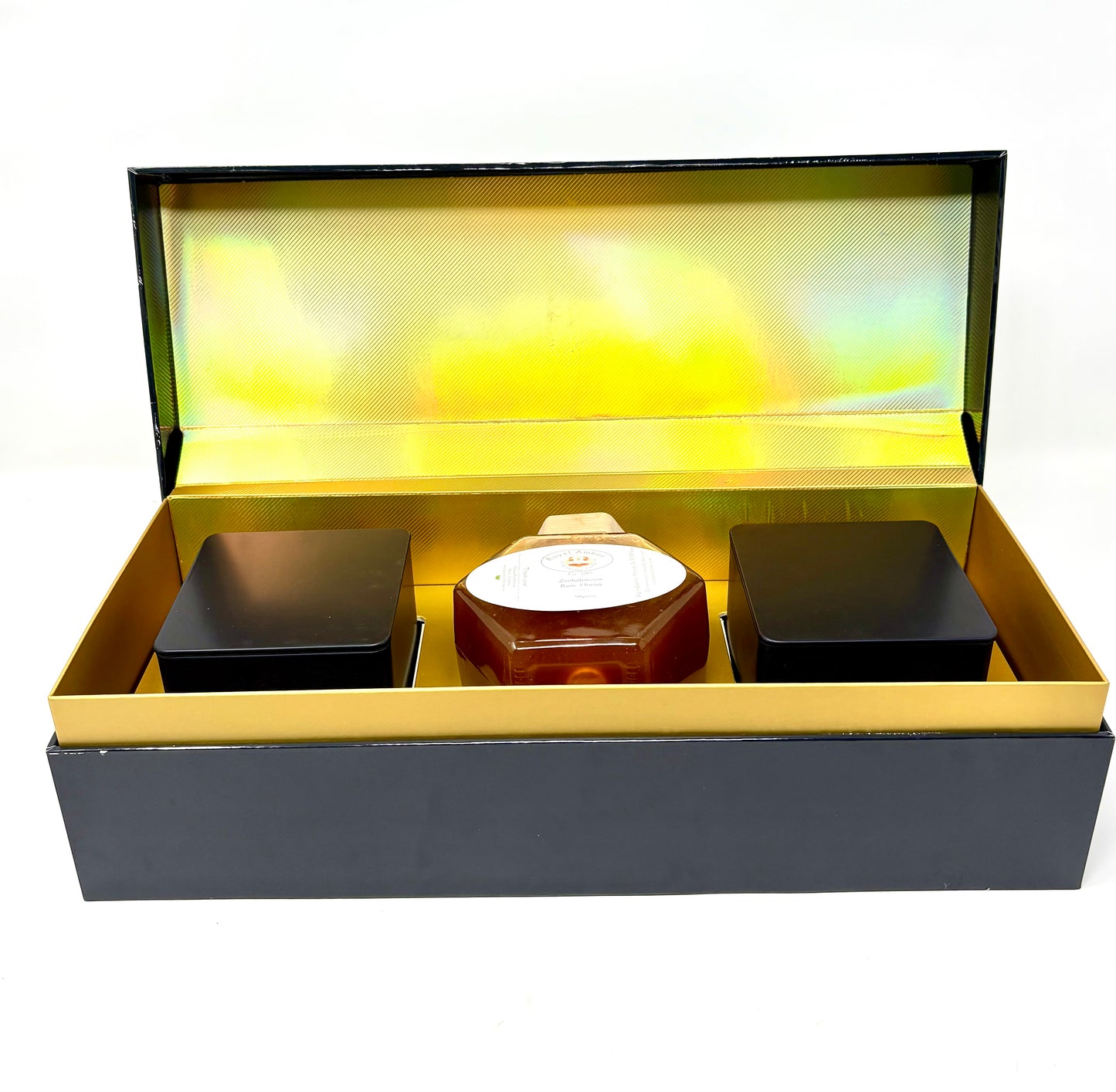 Royal Amber Honey + 2 teas (pure) box (Please pick 2 teas +honey