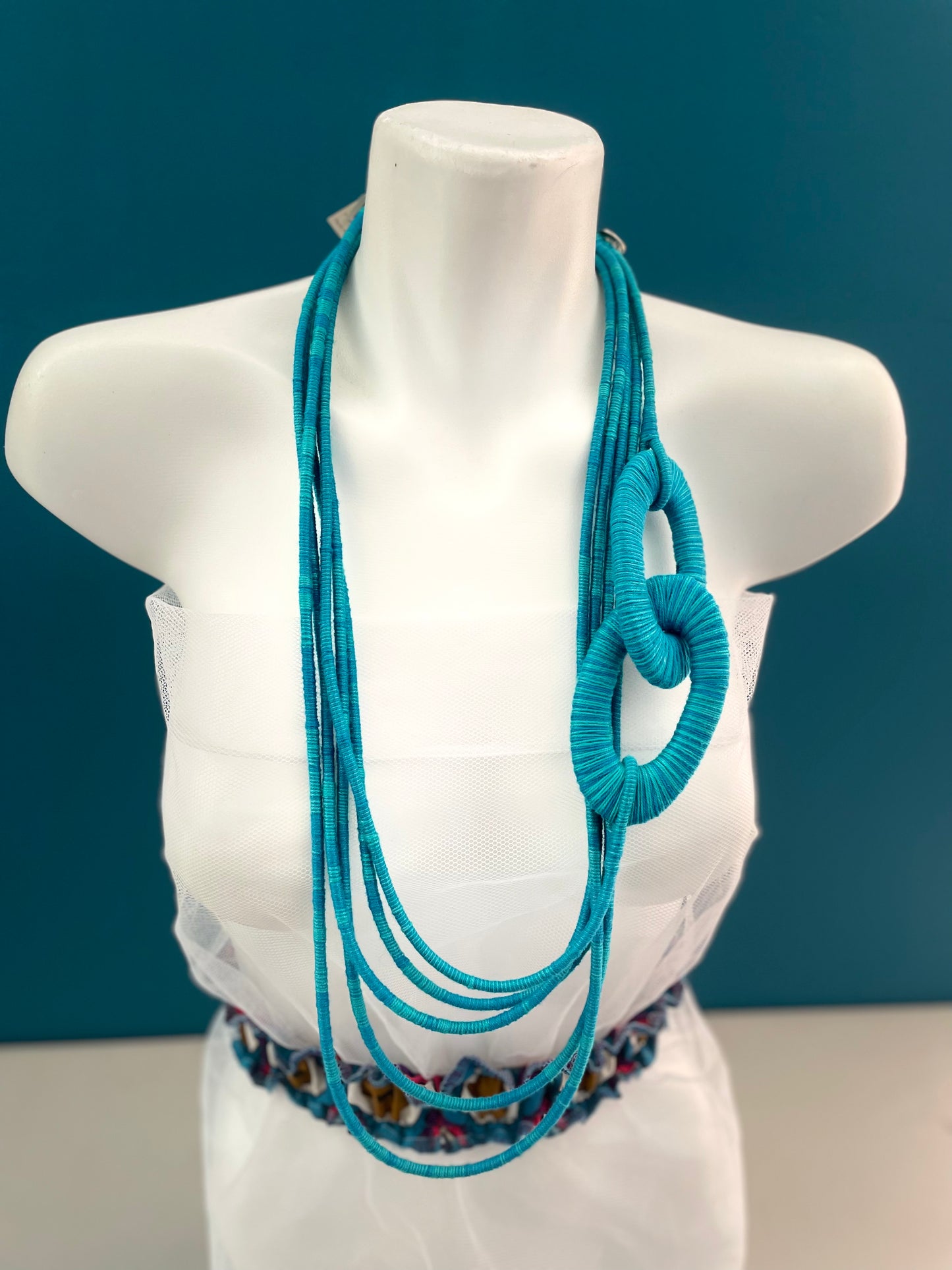 5 Ring Hanging Necklace
