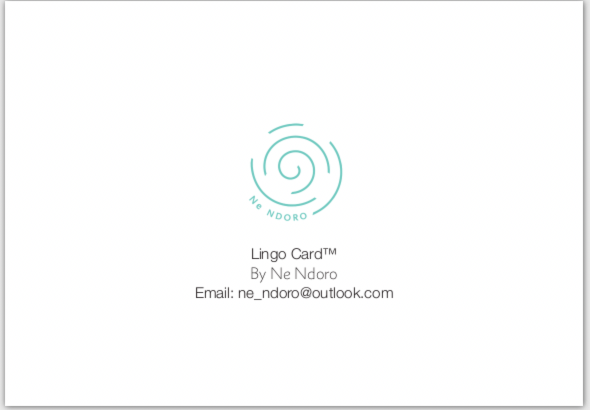 Lingo Card Happy Holidays!