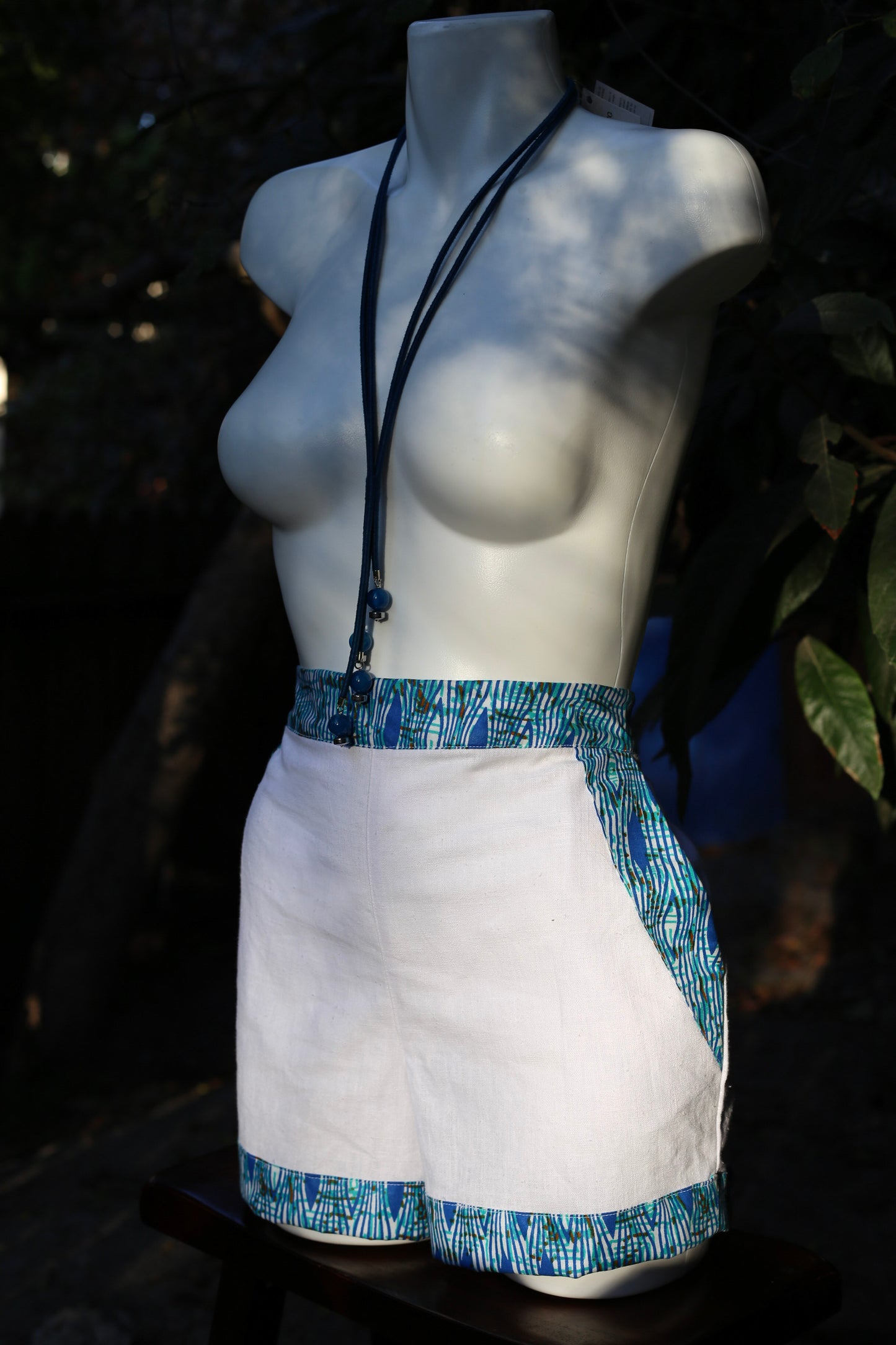 Linen & Ankara Shorts