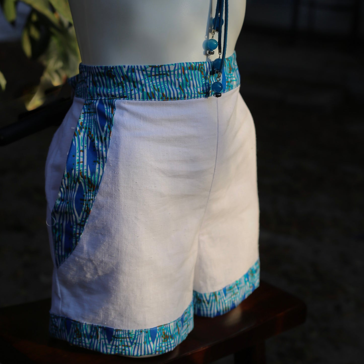 Linen & Ankara Shorts