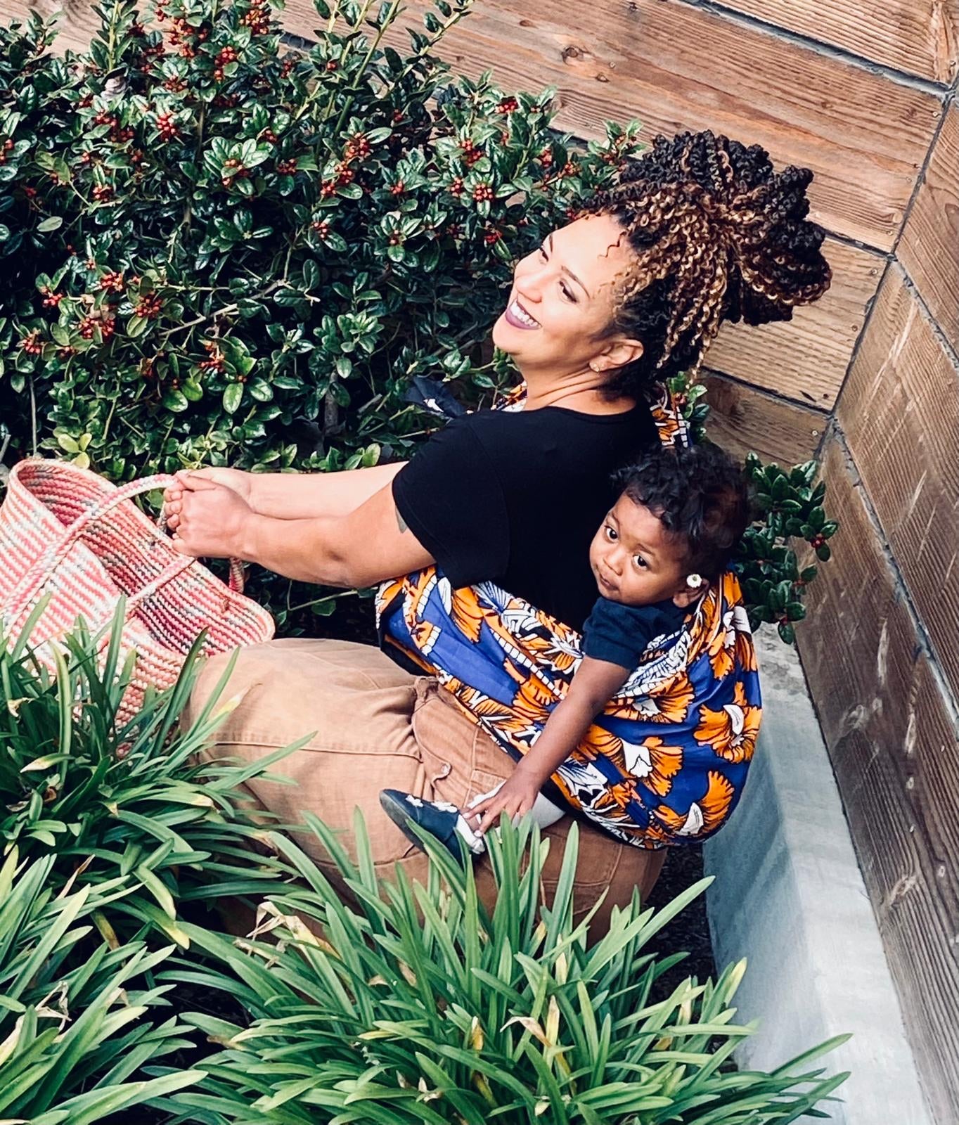 BabyMwana Kanga/Lesso Blue Yellow 1