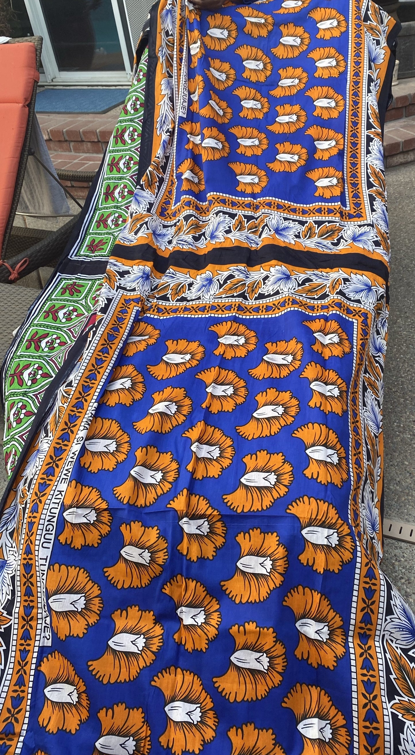 BabyMwana Kanga/Lesso Blue Yellow 1