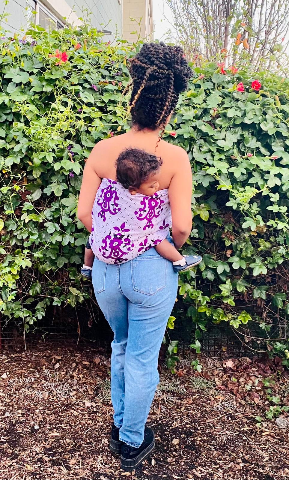 BabyMwana Kanga/Lesso White purple