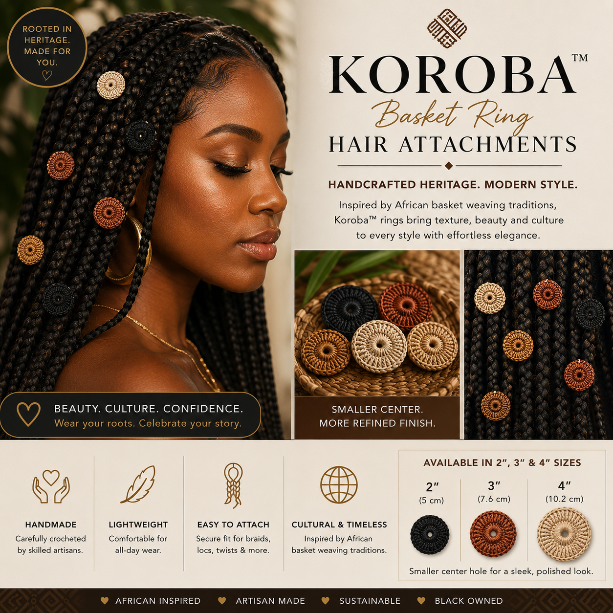 Koroba™ Basket Ring Hair Ornaments