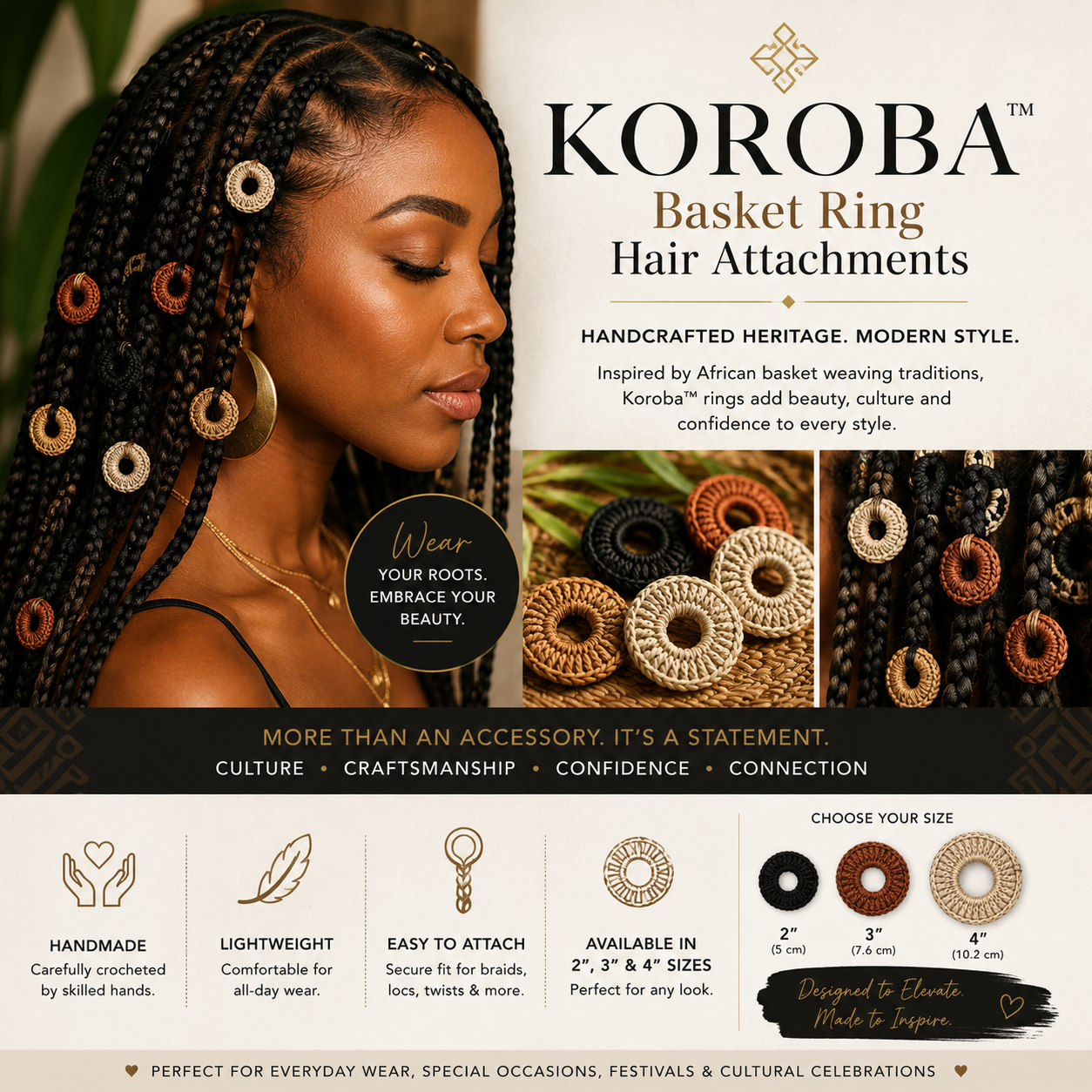 Koroba™ Basket Ring Hair Ornaments
