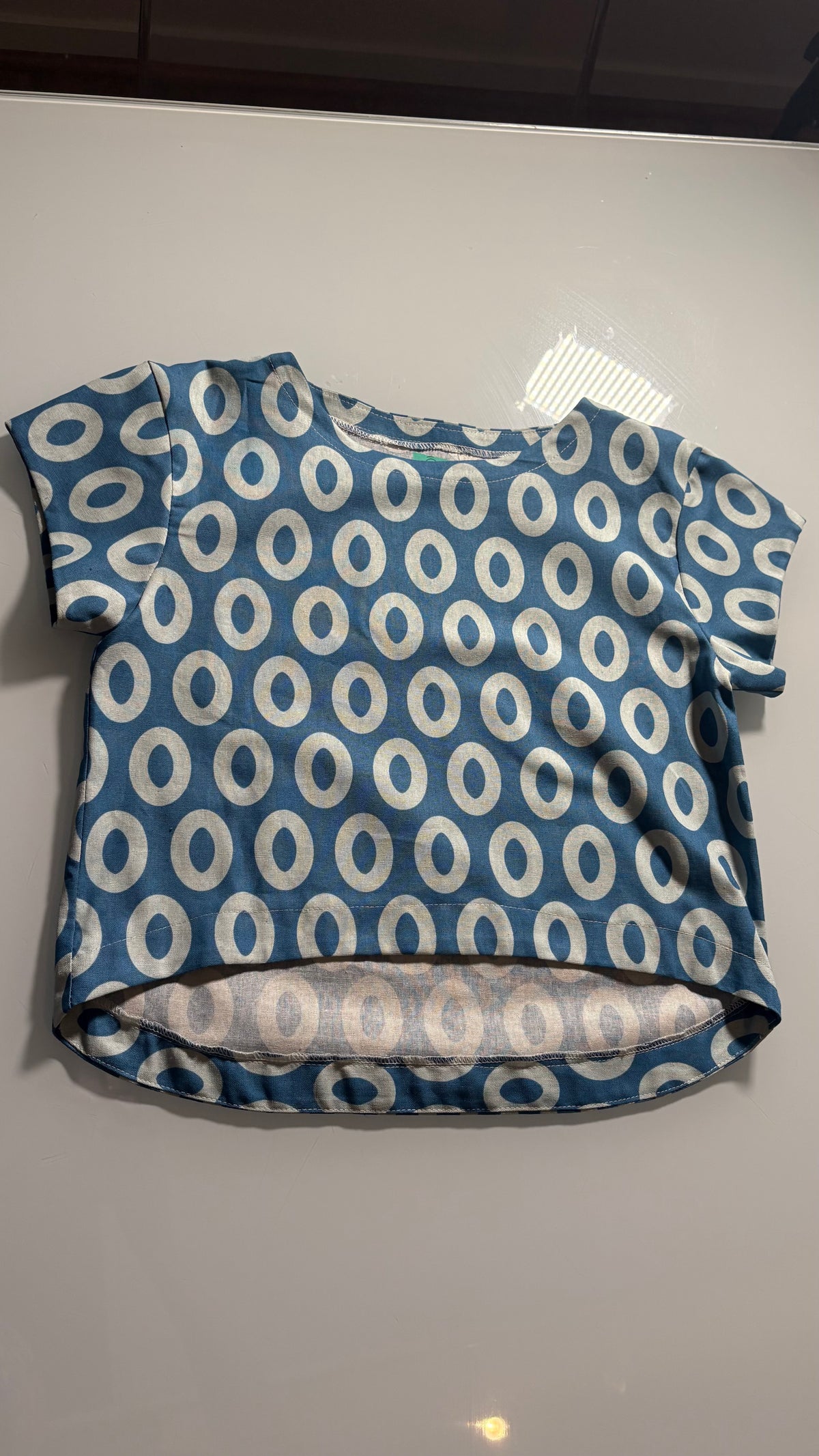 Mochi Cotton/Linen Canvas Shaper Top – Loop Dots Print – Shaper tops in Graphite / Sunset / Denim blue & also Maternity-Friendly