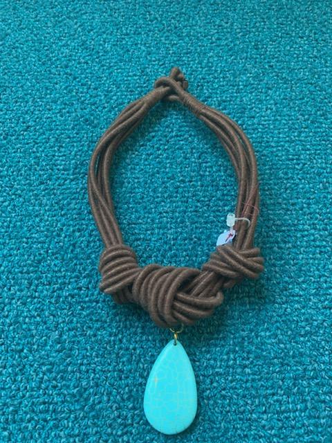 Brown and Turquoise pendant Necklace